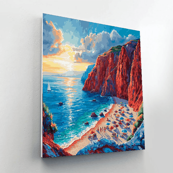 Santorini Beaches Paint By Numbers Kits