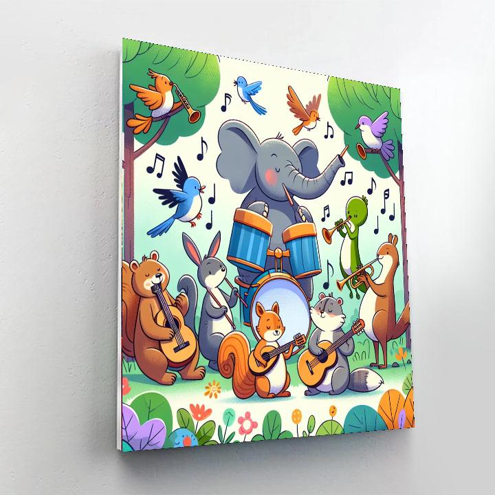 Charming Animal Concert Numbered Painting Kits
