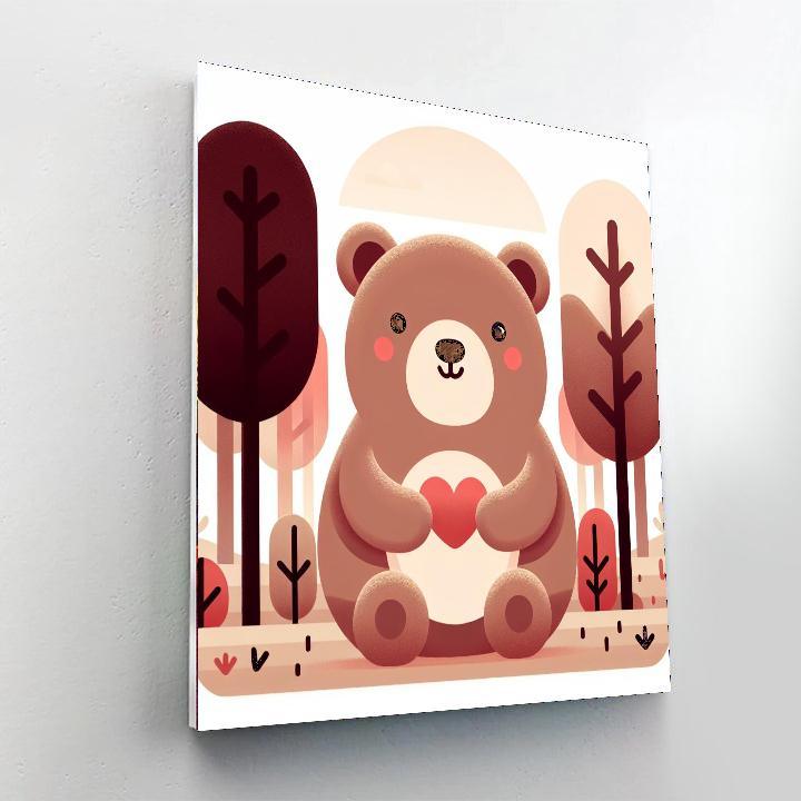 Caring Bear Cuddles Paint By Color