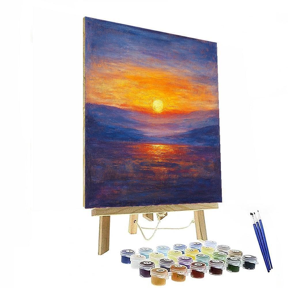 J.M.W. Turner Inspired Sunset Horizon  Paint By Numbers Kits