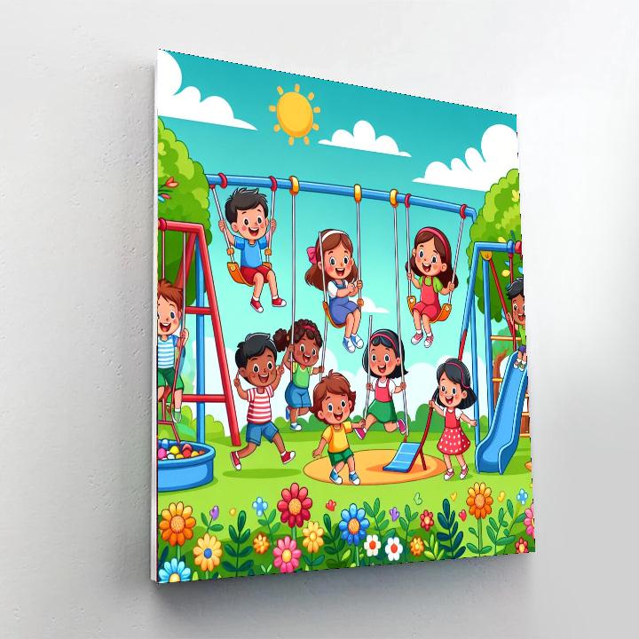 Sunny Playground Adventures Painting Number Kit