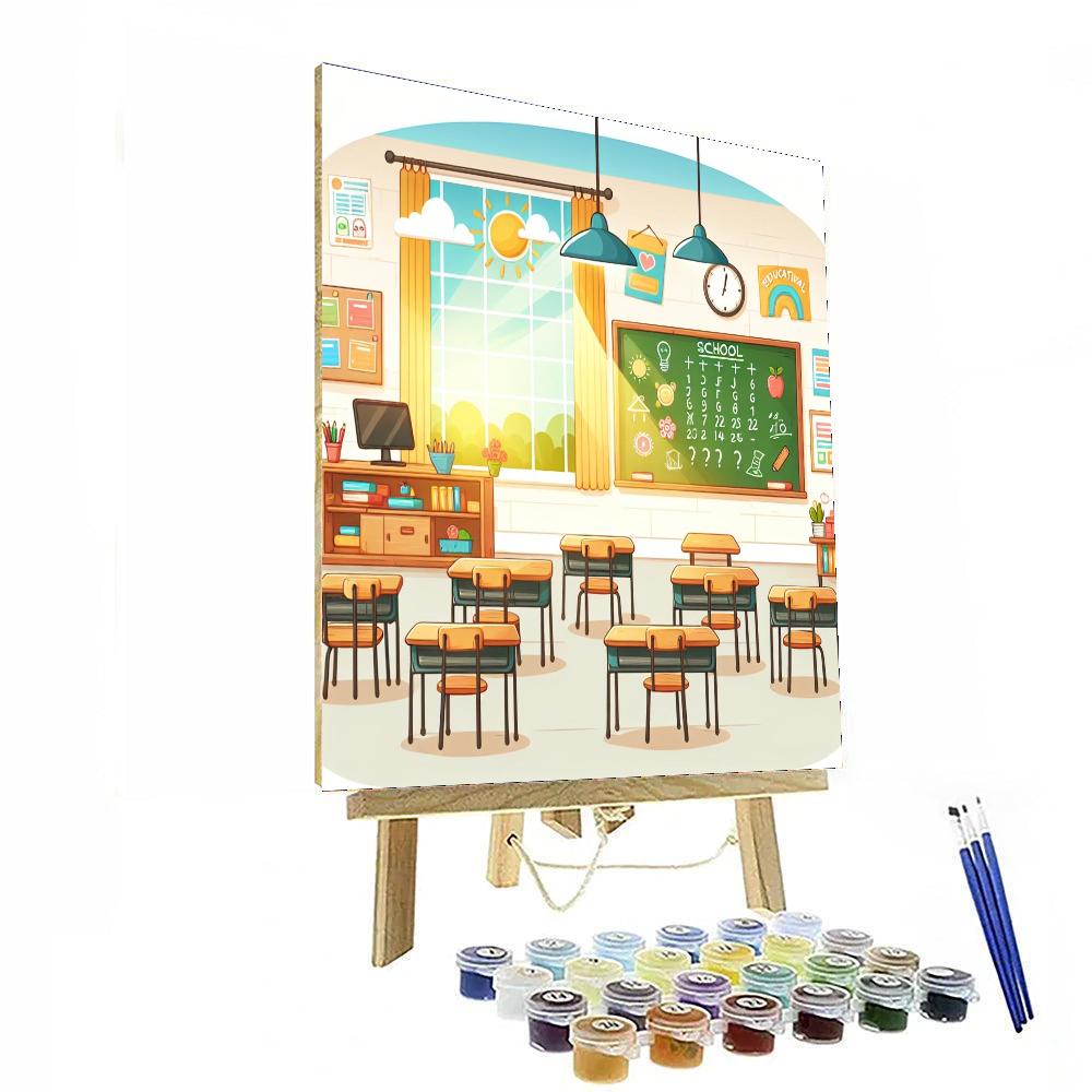 Cheerful School Day Paint By Color