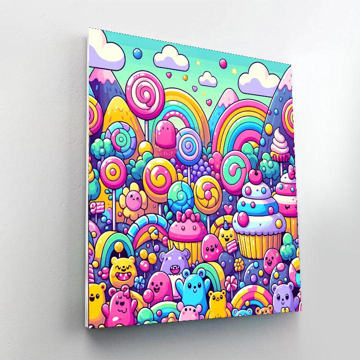 Sweet Candyland Dreams Paint By Numbers Art