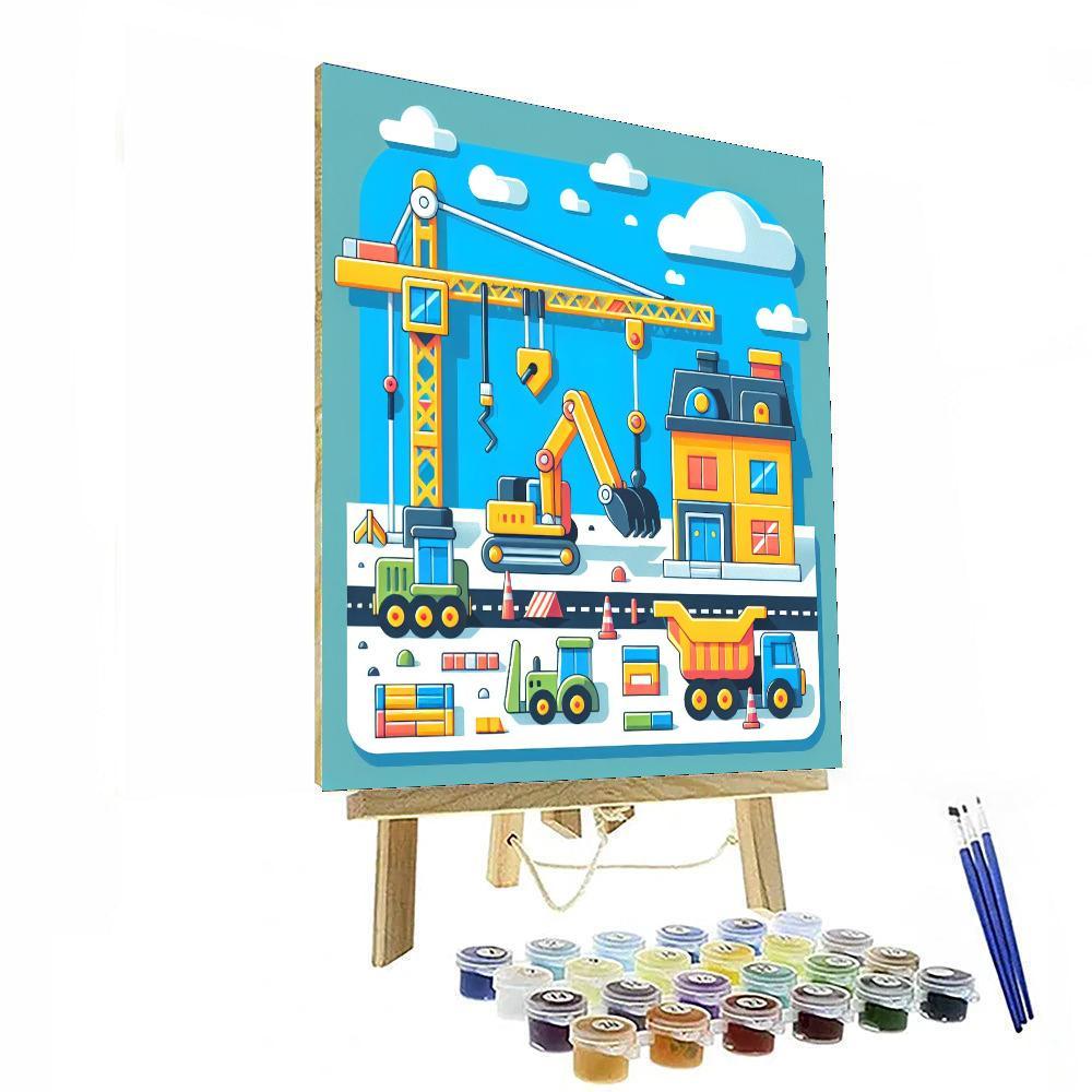 Construction Builder Site Numbered Painting Kits