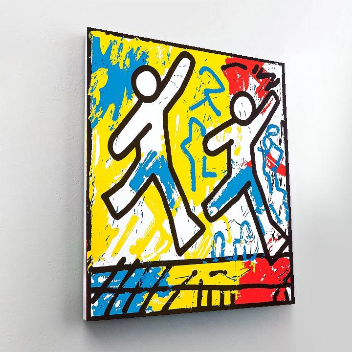 Keith Haring Inspired Funky Patterns Of Life  Number Painting