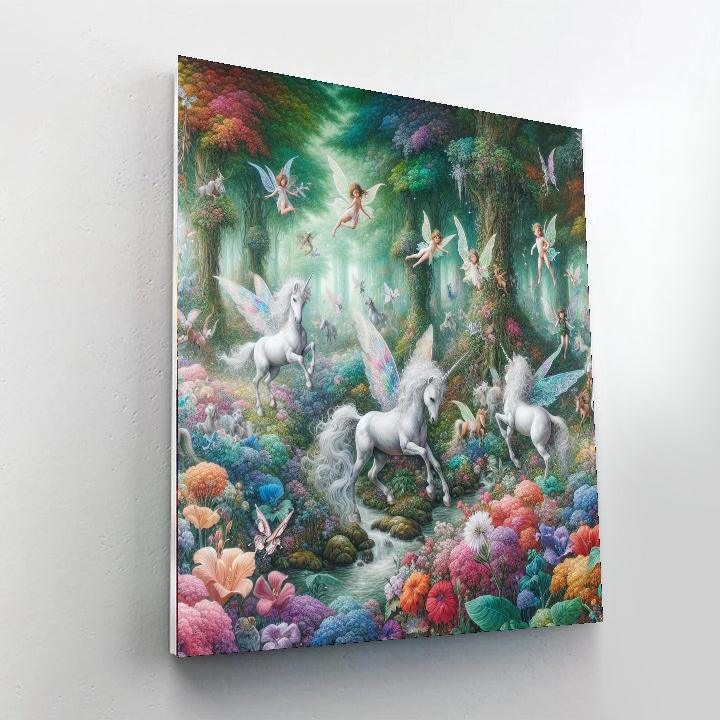 Vibrant Fantasy Forest Paint By Color