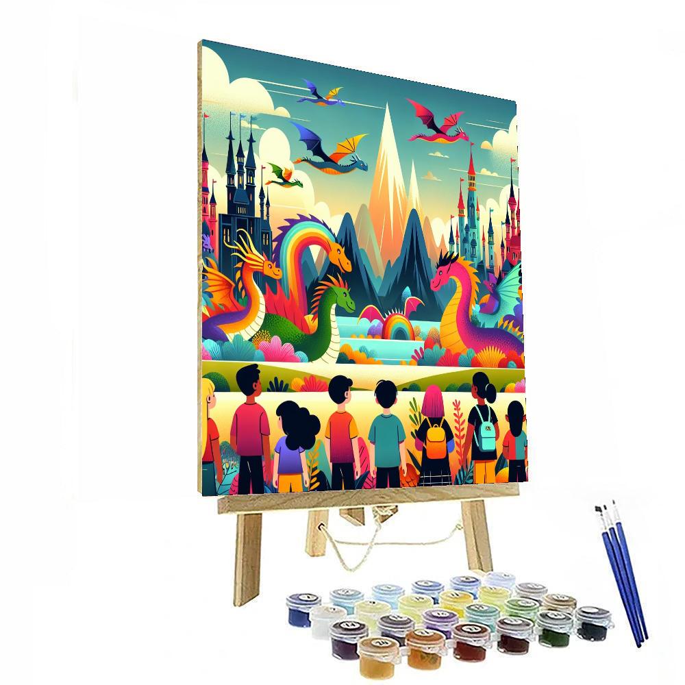 Fantasy Dragon Safari Paint By Number