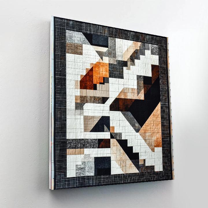 M.C. Escher Inspired Abstract Tapestry  Number Painting