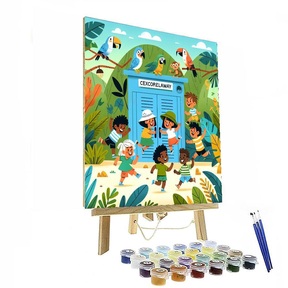 Jungle Hideaway Escape Paint By Numbers Art
