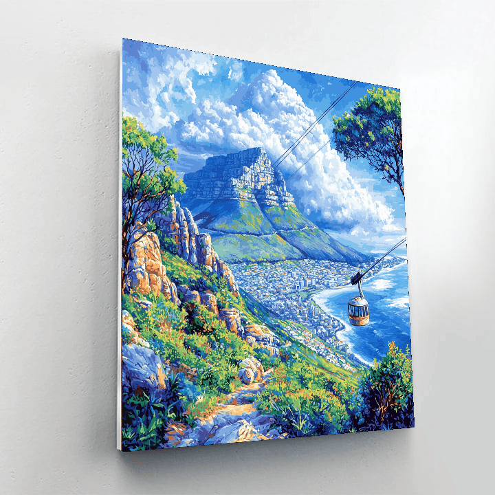 Table Mountain - Cape Town, South Africa Numbered Painting Kits