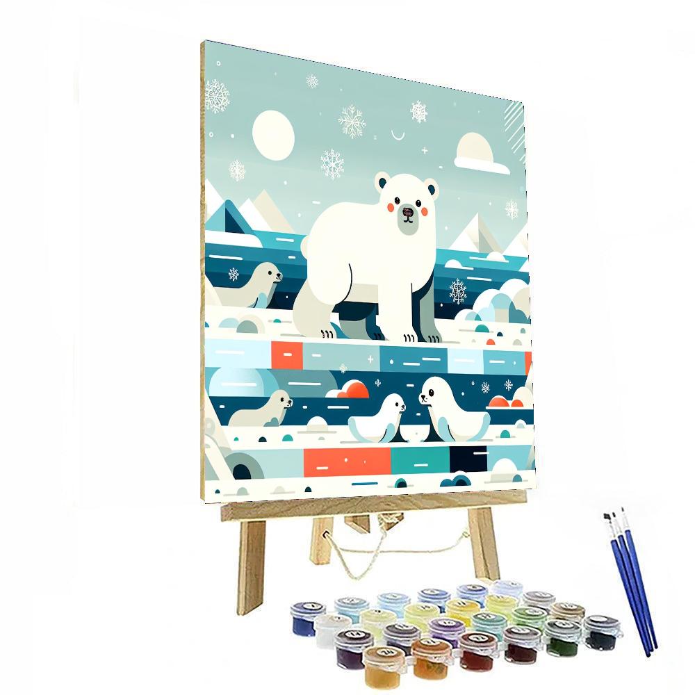 Polar Bear's Arctic Quest Painting By Numbers Kit