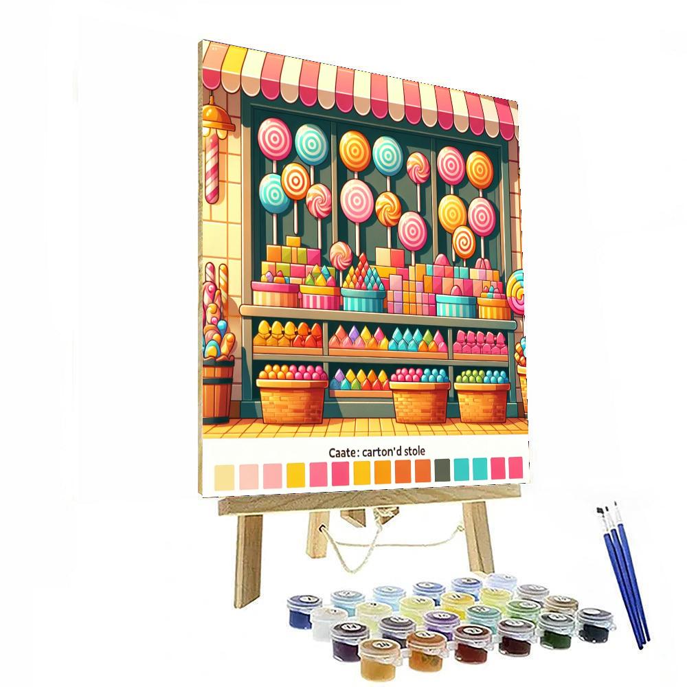 Sweet Shop Wonderland Painting By Numbers Kit