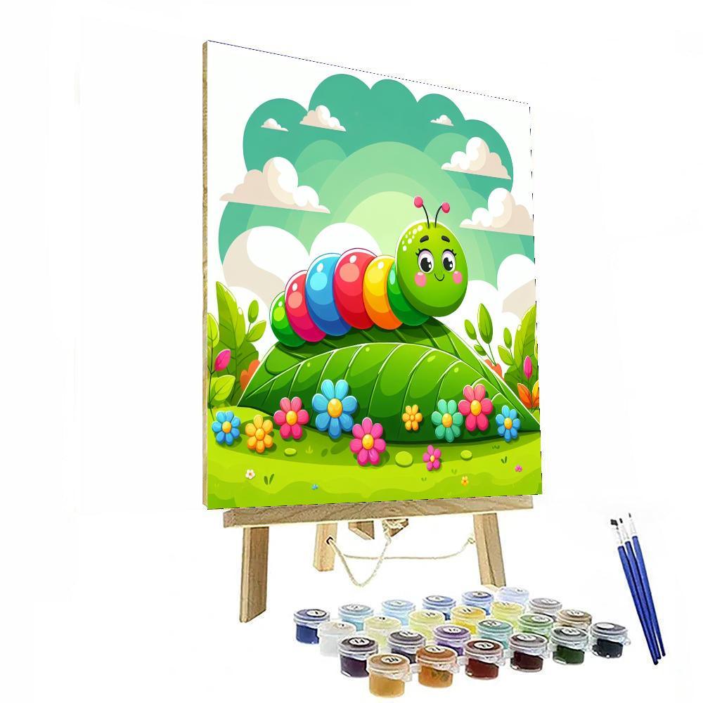 Colorful Caterpillar Journey Paint By Numbers