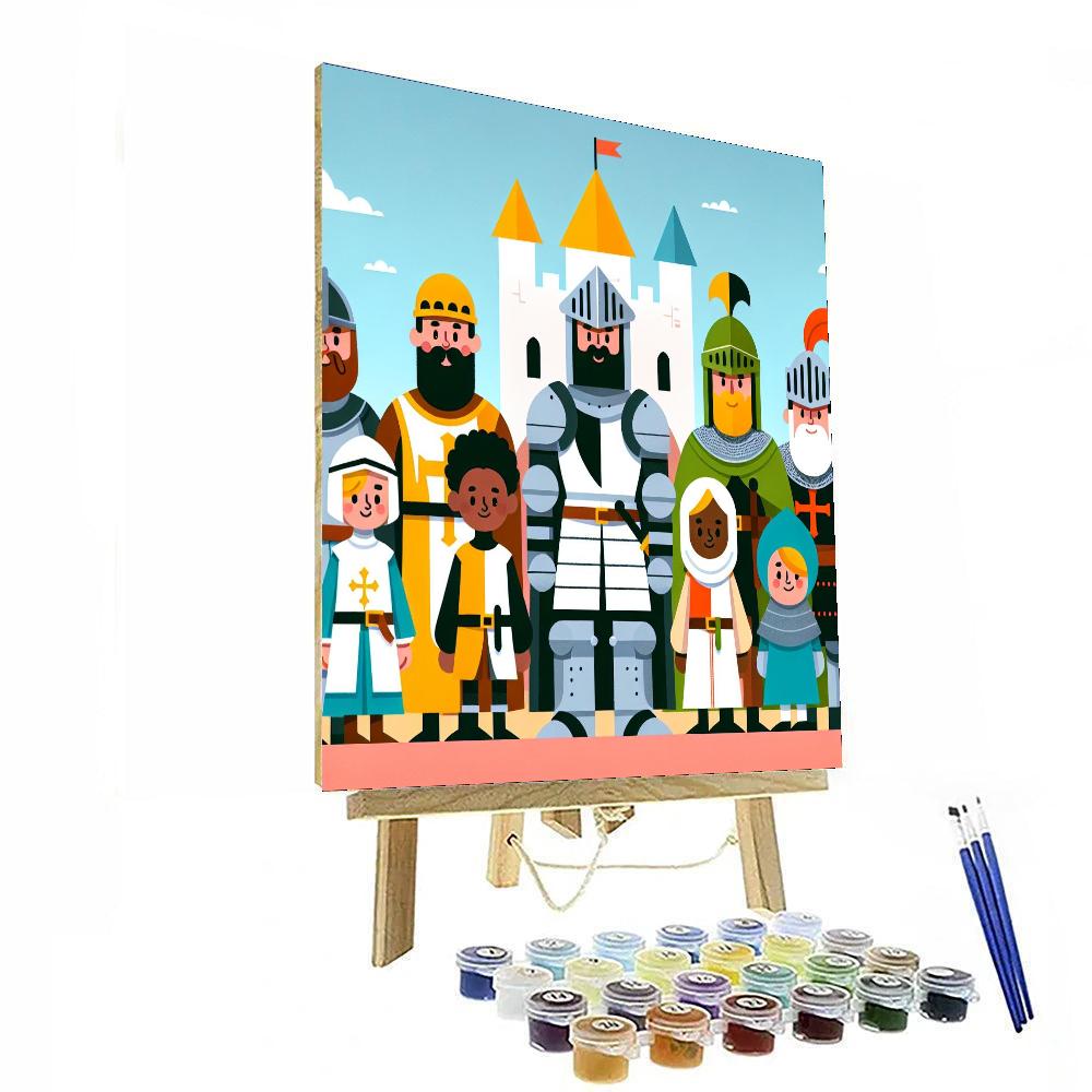 Brave Knights Of Old Painting Number Kit