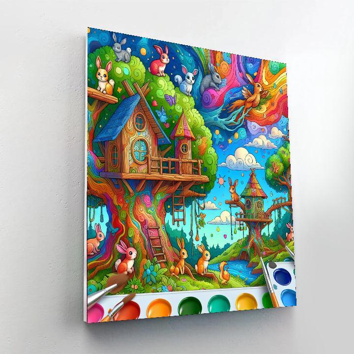 Whimsical Adventure Land For Kids Numbered Painting Kits