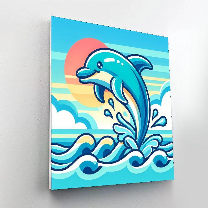 Lively Dolphin Paint By Numbers