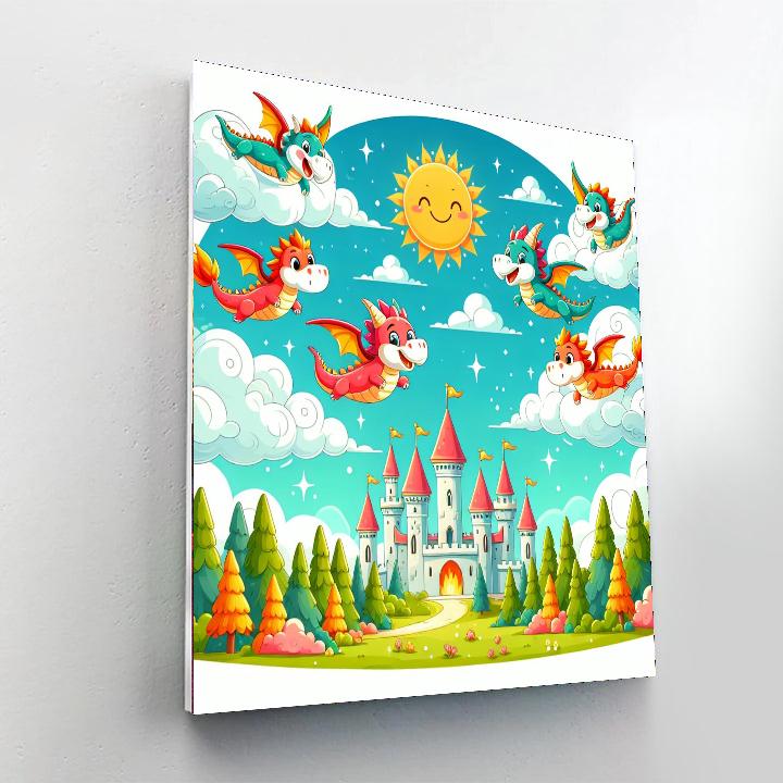 Adventures With Friendly Dragons Paint By Numbers