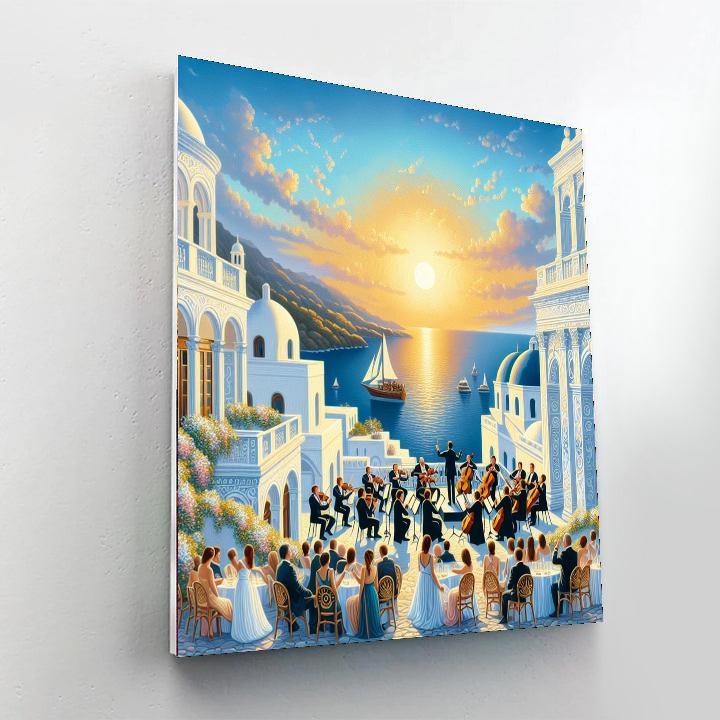 Santorini International Music Festival - Greece Painting By Numbers Kit