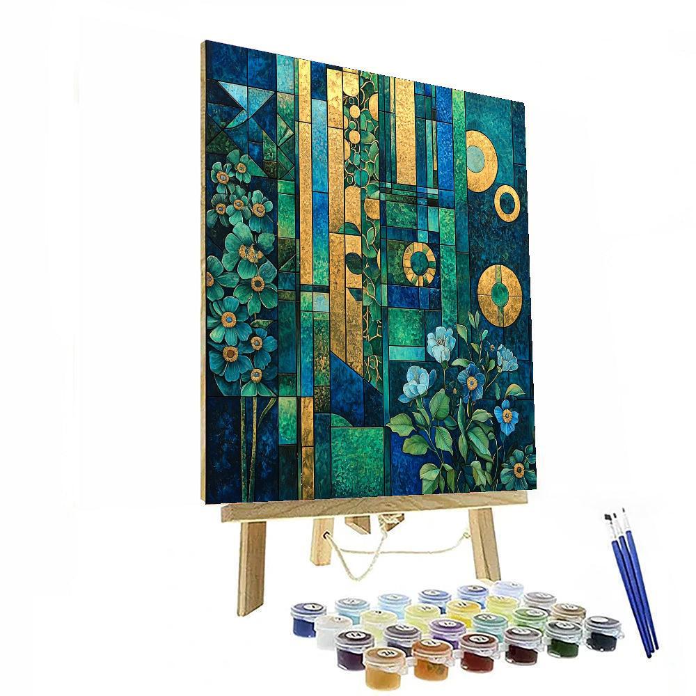 Gustav Klimt Inspired Patterns Of Serenity  Paint By Numbers Kits