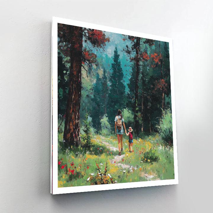 Adventure With Mom In Nature Painting Number Kit