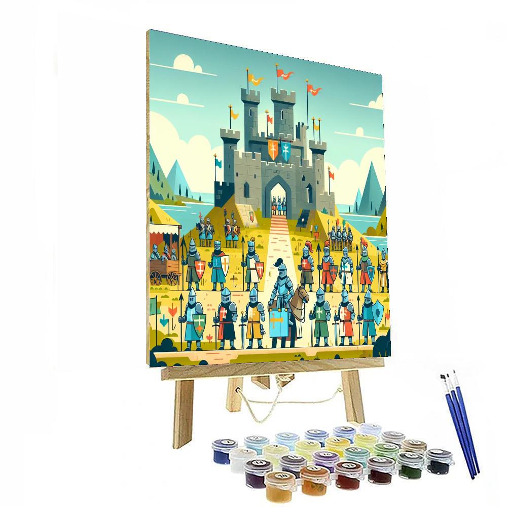 Courageous Castle Siege Painting By Numbers Kit