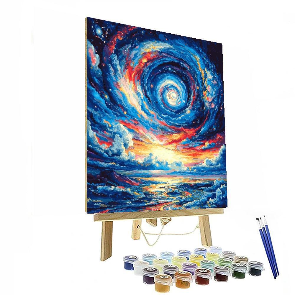 Salvador Dalí Inspired Kaleidoscope Cosmos  Paint By Number