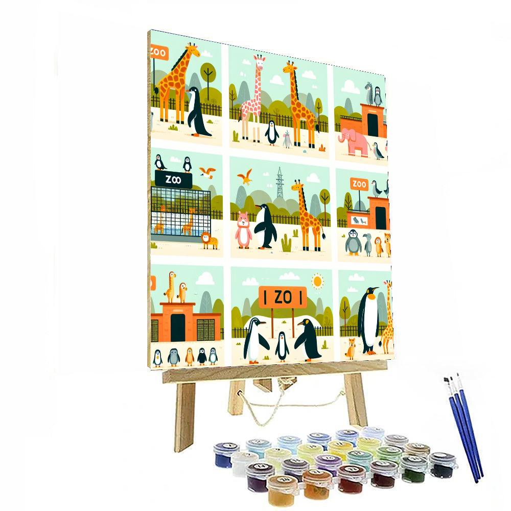 Zany Zoo Day Painting By Numbers Kit