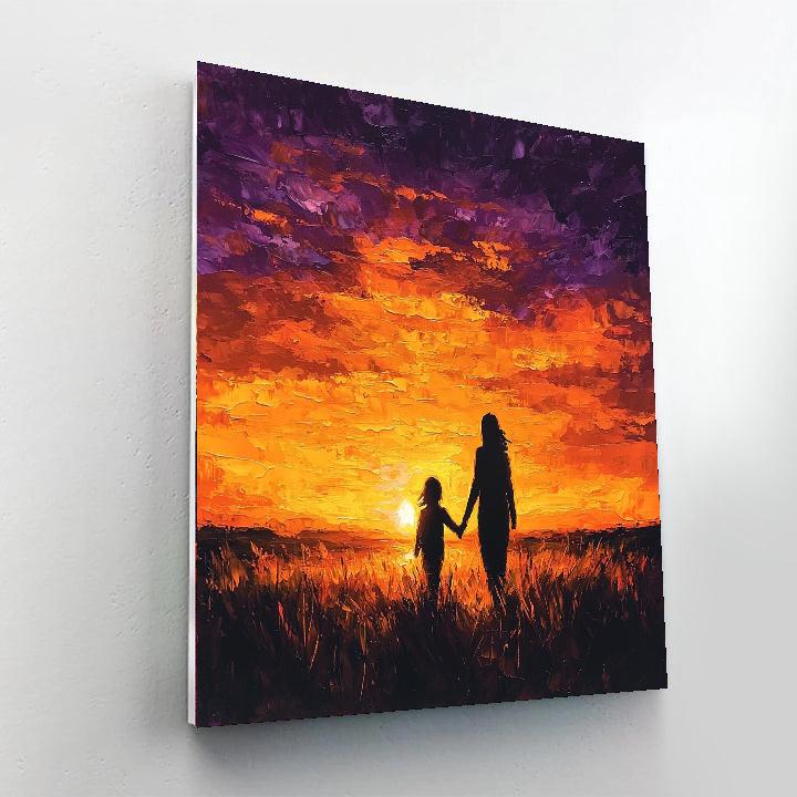 Sunset Walks With Mom Painting Number Kit