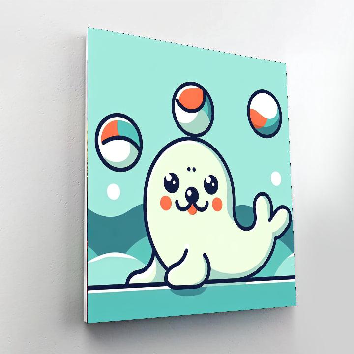 Juggling Seal Number Painting