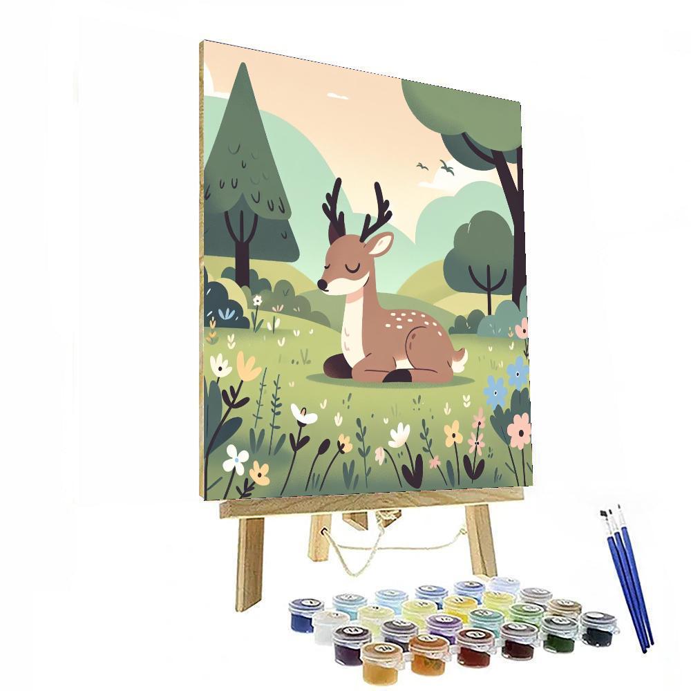 Kindhearted Deer’s Meadow Rest Paint By Color
