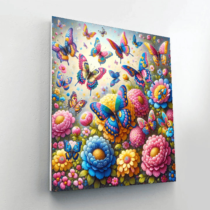 Whimsical Butterfly Dance Paint By Color