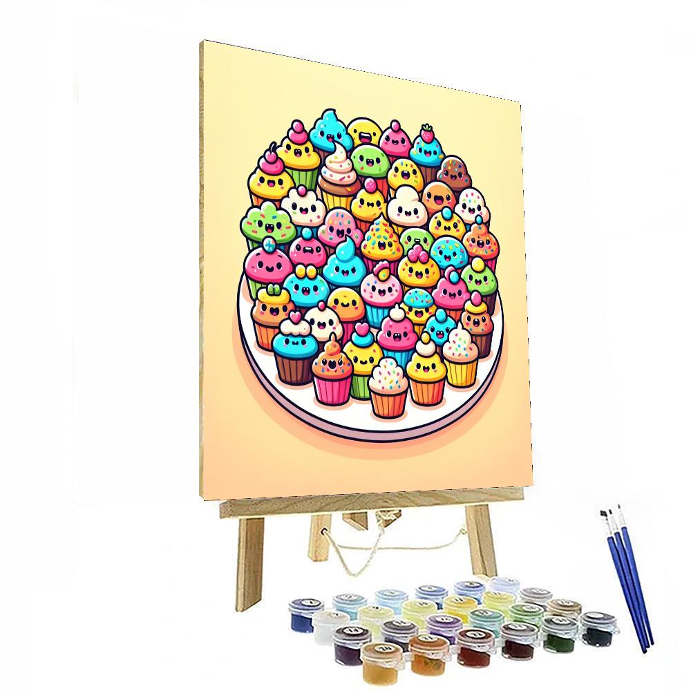 Charming Cupcakes Painting Number Kit