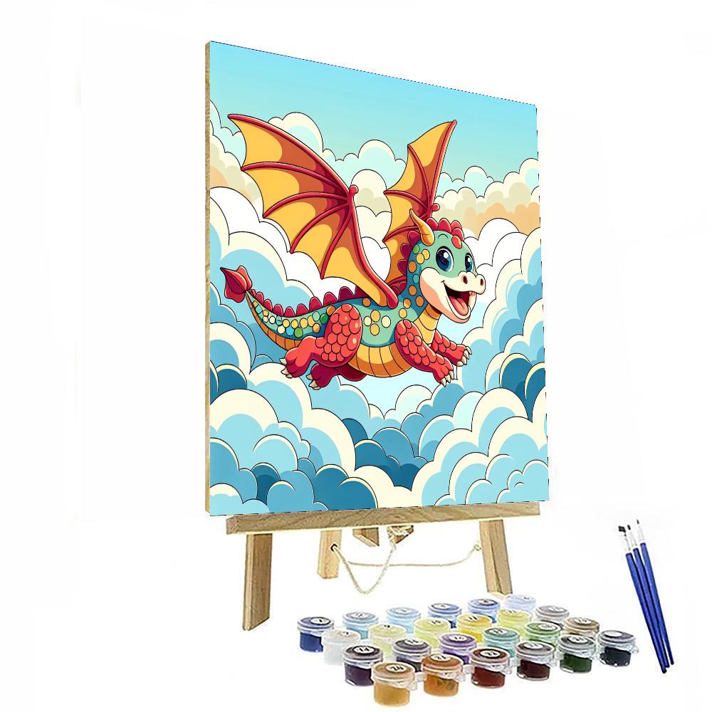Cheerful Dragon Adventure Paint By Numbers
