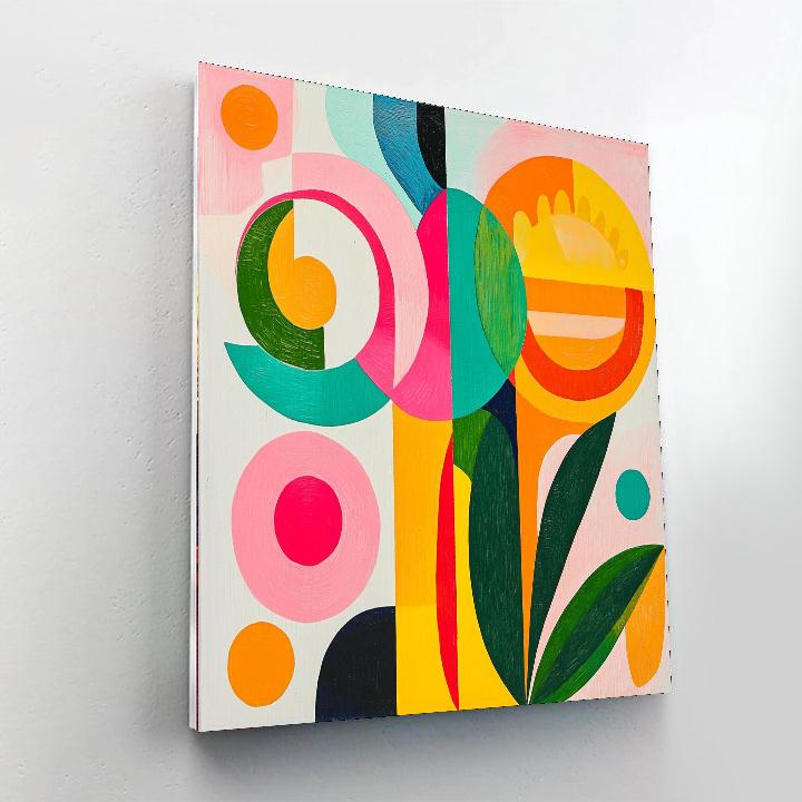 Joan Miró Inspired Whimsical Energies  Number Painting