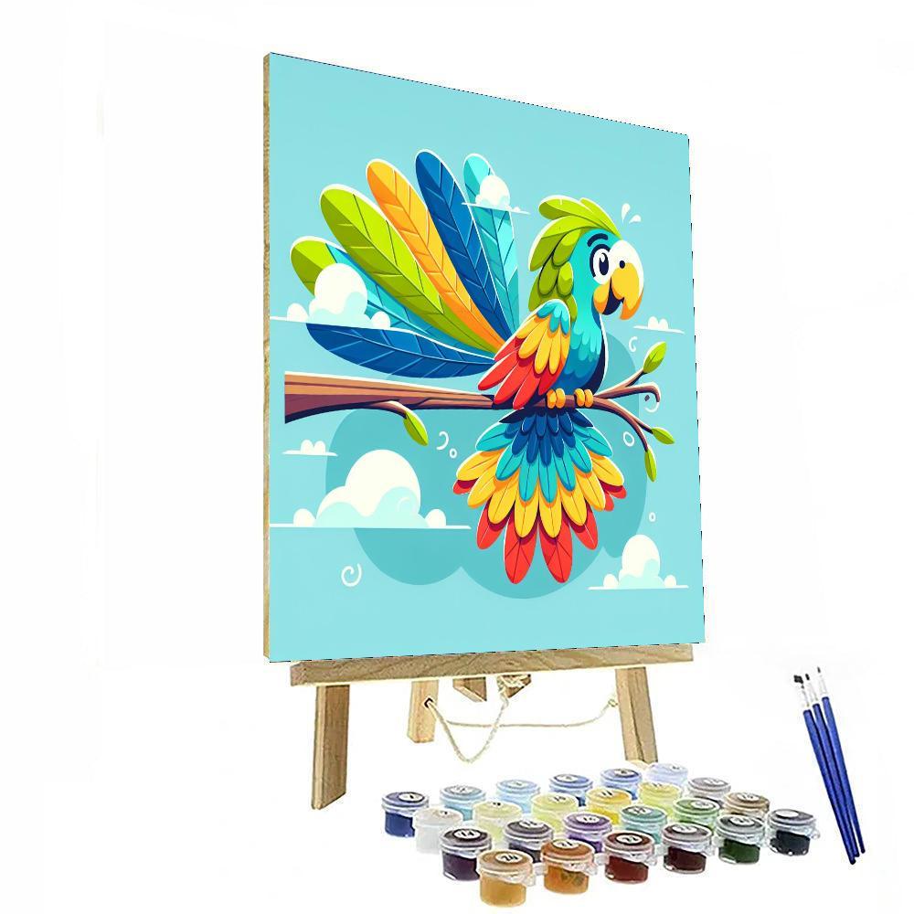 Perky Parrot DIY Paint By Numbers