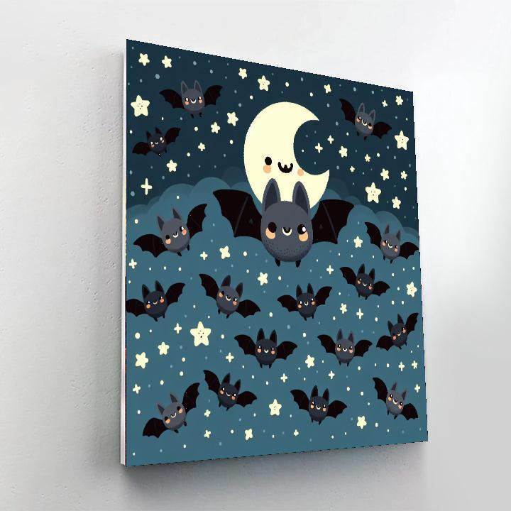 Bubbling Bats Paint By Numbers Art