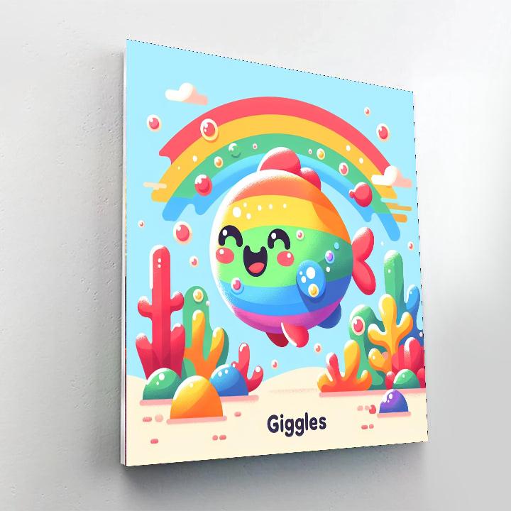 Giggles The Rainbow Fish Numbered Painting Kits