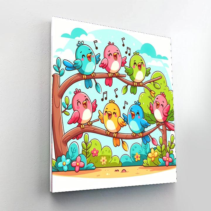 Singing Birds Number Painting