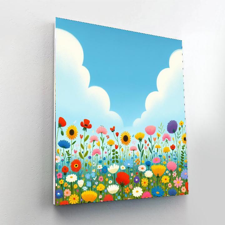Vibrant Wildflower Field Paint By Number