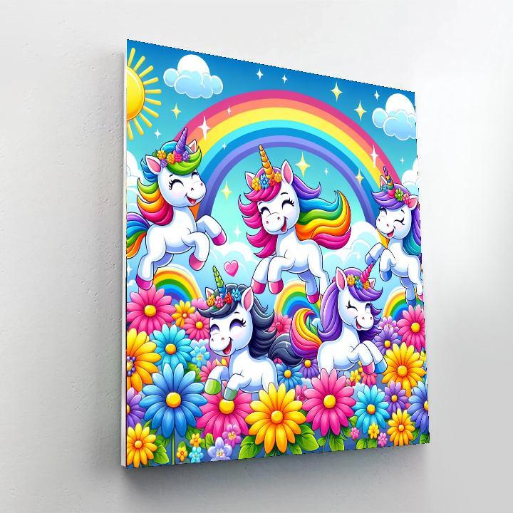 Magical Rainbow Unicorns Paint By Color