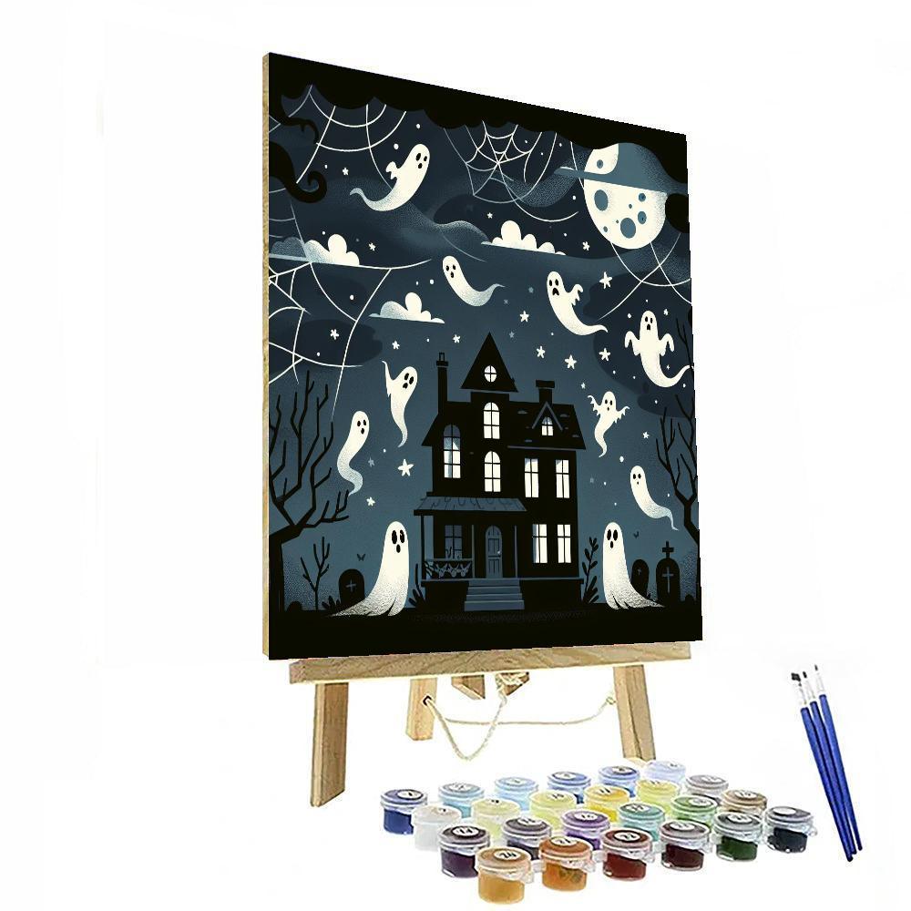Haunted House Adventure Paint By Numbers Art