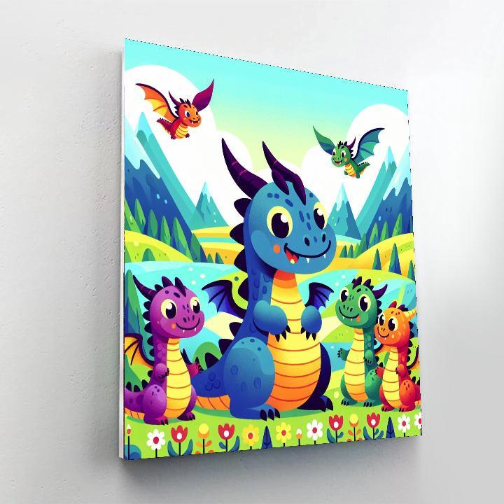 Friendly Dragon World Number Painting