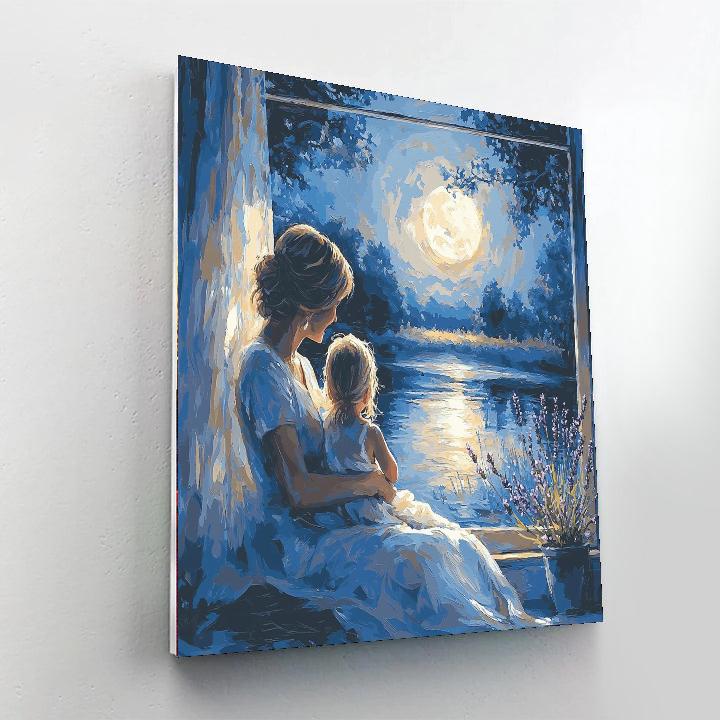 Moonlit Embrace DIY Paint By Numbers
