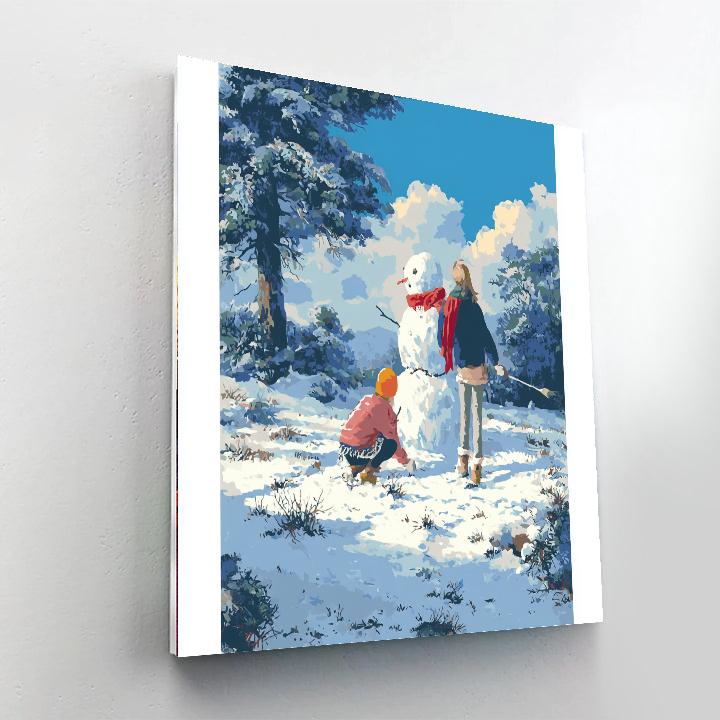 Love's Warmth On Winter's Day Painting Number Kit