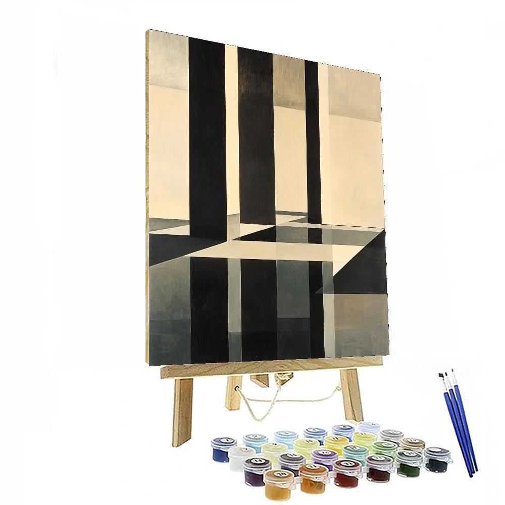 Kazimir Malevich Inspired Monochromatic Geometry  Painting Number Kit