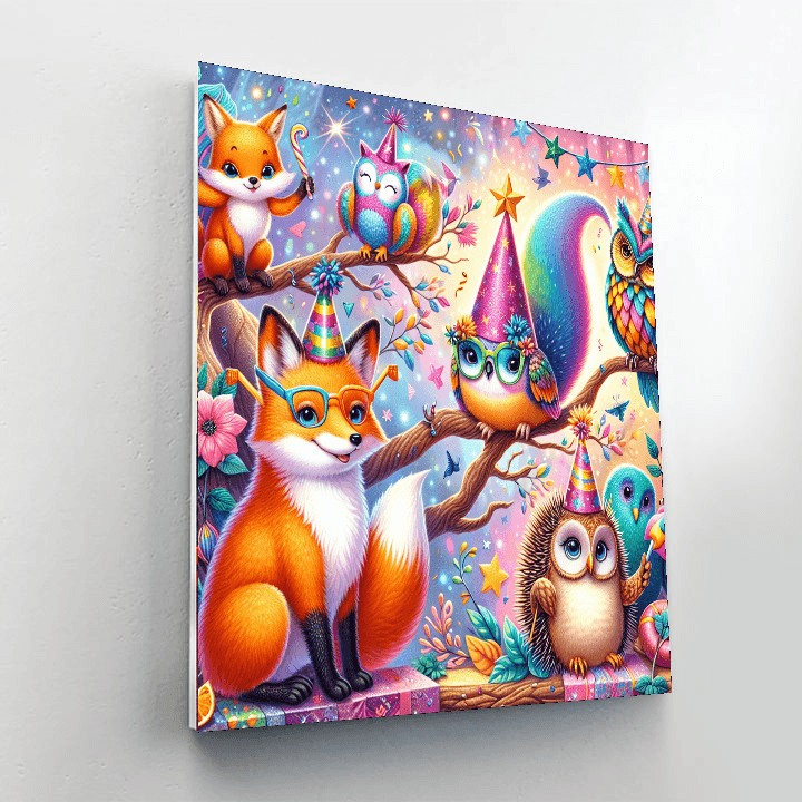 Charming Whimsical Animals Number Painting