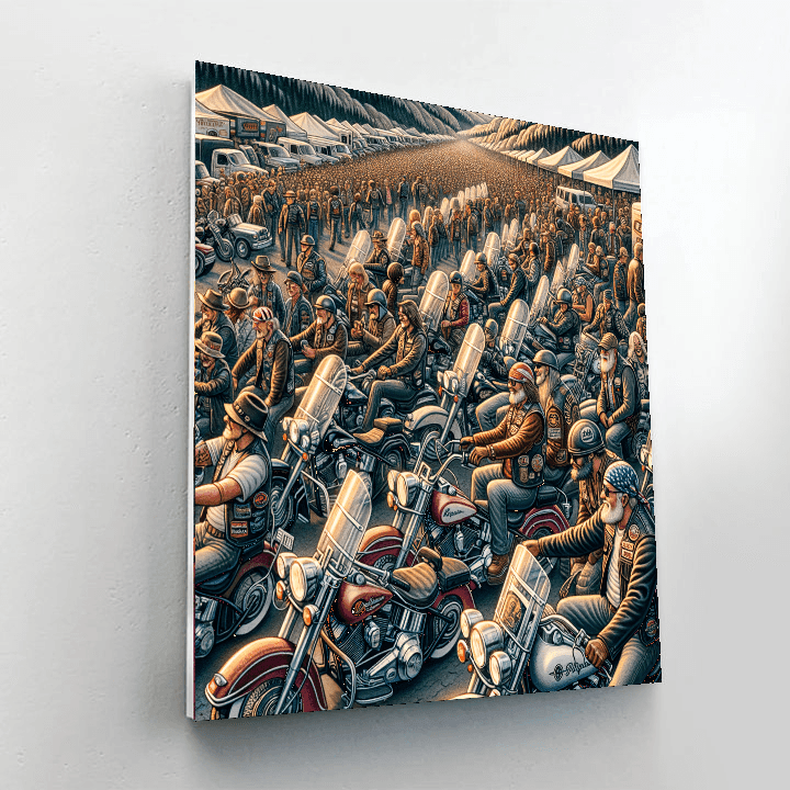 Harley Davidson Rally Number Painting