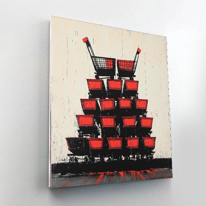 Banksy Inspired Consumerism Collapse  Paint By Number