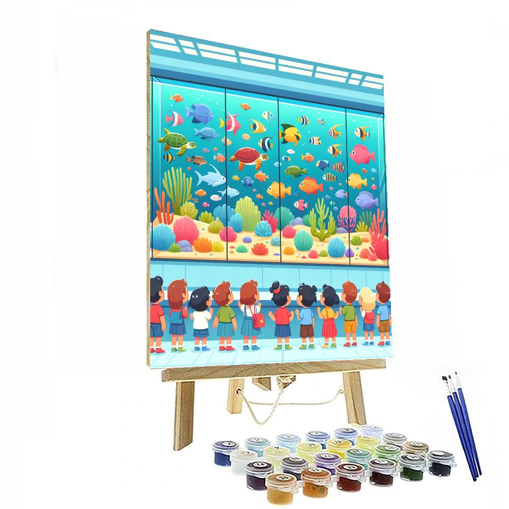 Colorful Aquarium Discovery - DIY Painting By Numbers Kit