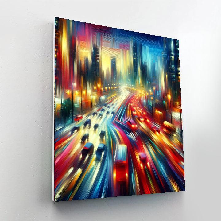 Dynamic City Rush Hour Paint By Number